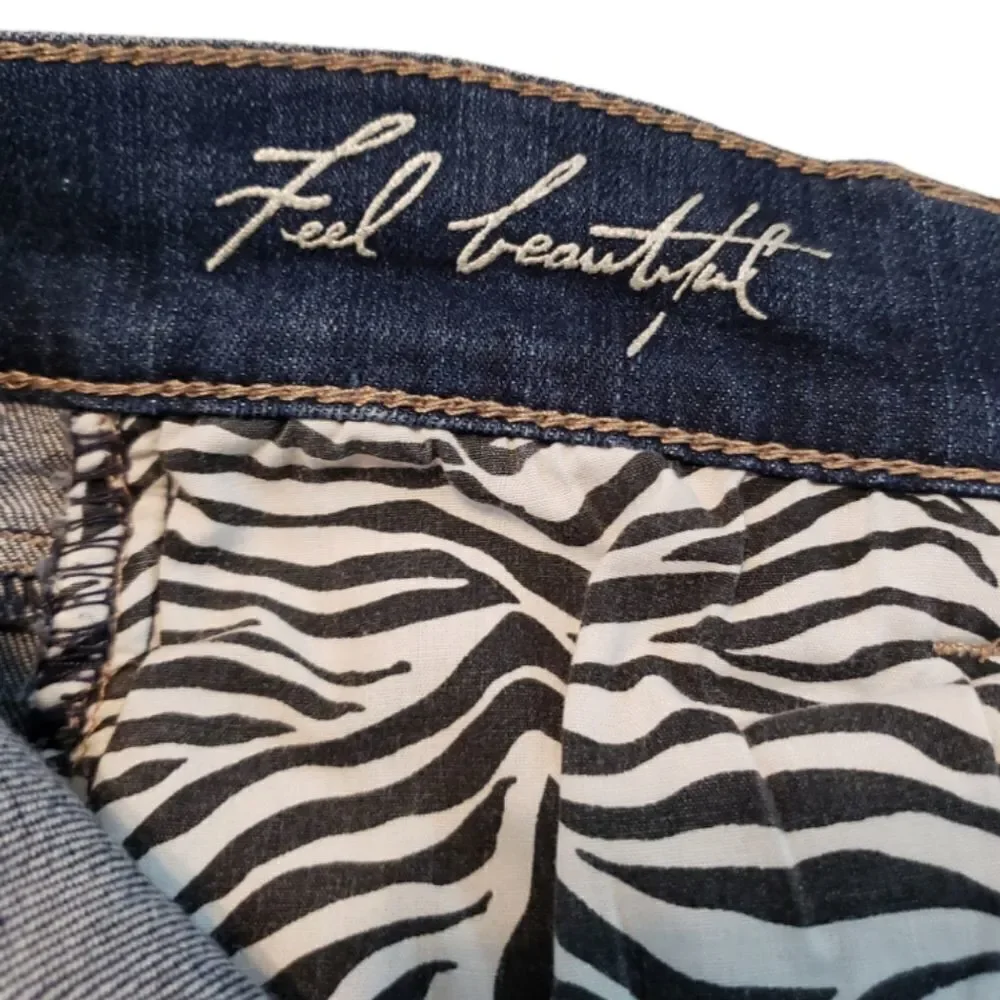 White House Black Market Jeans Size 0 Noir Pedal Pushers Feel Beautiful Women's